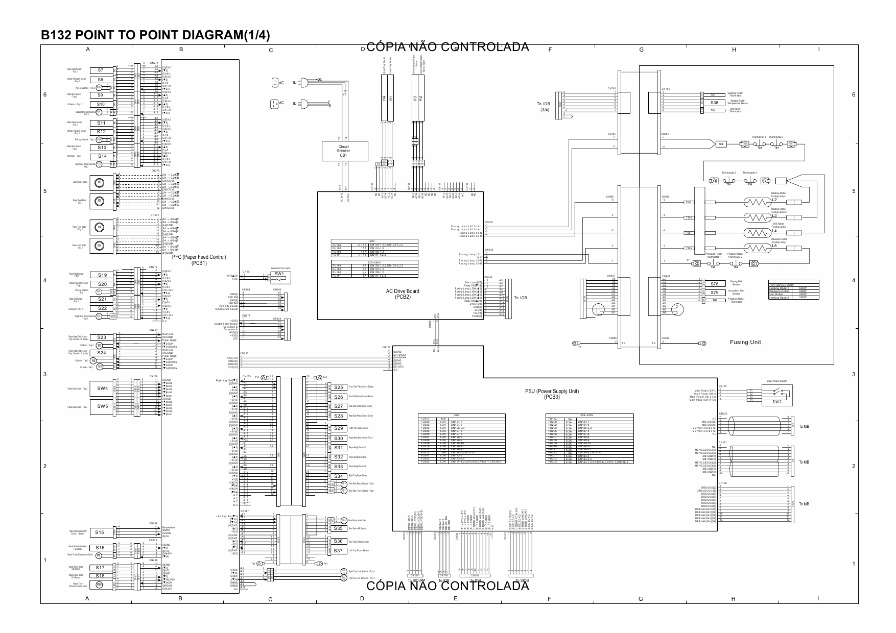 RICOH Aficio 3260C 5560 B132 B181 B200 Circuit Diagram-1